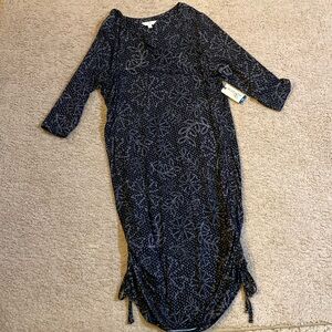 New Stretchy double ruched dress size 1X